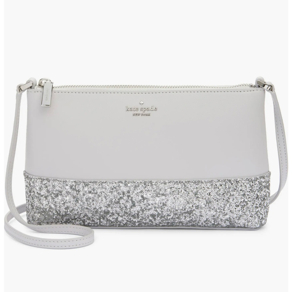 Kate Spade Silver And Gray Crossbody Bag